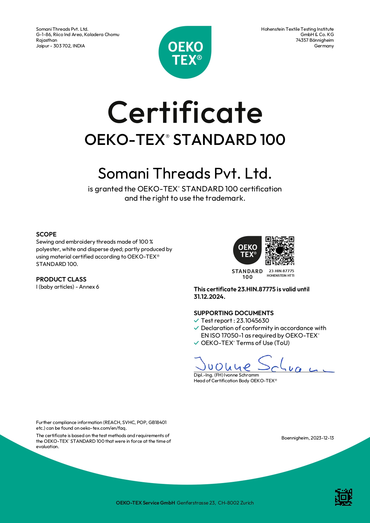 oeko-certificates